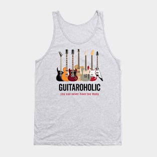 Guitaroholic: A Symphony of Strings For Guitar Lovers Tank Top